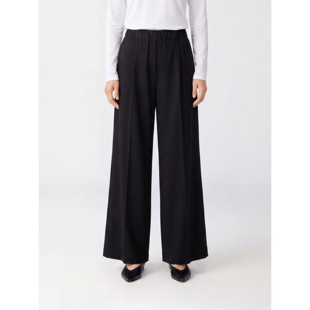Semicouture Women Semicouture High-Waisted Wool Blend Palazzo Trousers